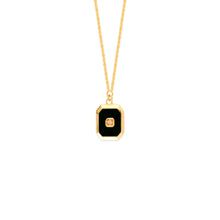 Load image into Gallery viewer, 14kt Gold and Enamel Medallion Necklace
