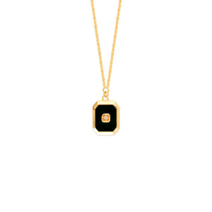 14kt Gold and Enamel Medallion Necklace