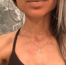 Load image into Gallery viewer, 14kt Gold Under the Moon and Star Necklace
