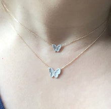 Load image into Gallery viewer, 14kt Gold Small Butterfly Necklace
