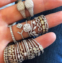Load image into Gallery viewer, 14kt Gold and Diamond Edge Band
