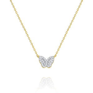 14kt Gold Small Butterfly Necklace