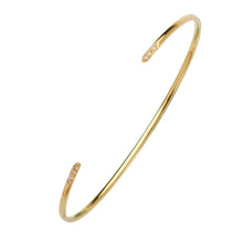 Load image into Gallery viewer, 14kt Gold and Diamond Open Cuff Bracelet
