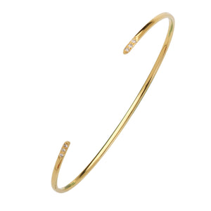 14kt Gold and Diamond Open Cuff Bracelet