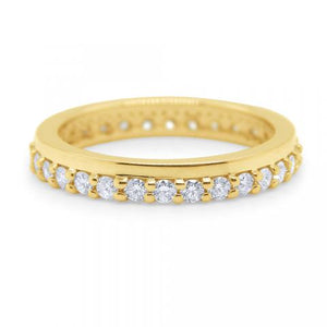 14kt Gold and Diamond Double Stack Band