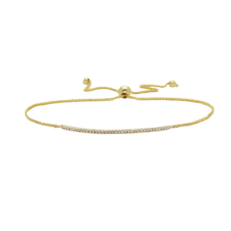 14kt Gold Diamond Bar Bracelet