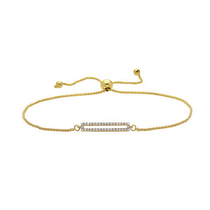 14kt Gold Diamond Frame Bracelet